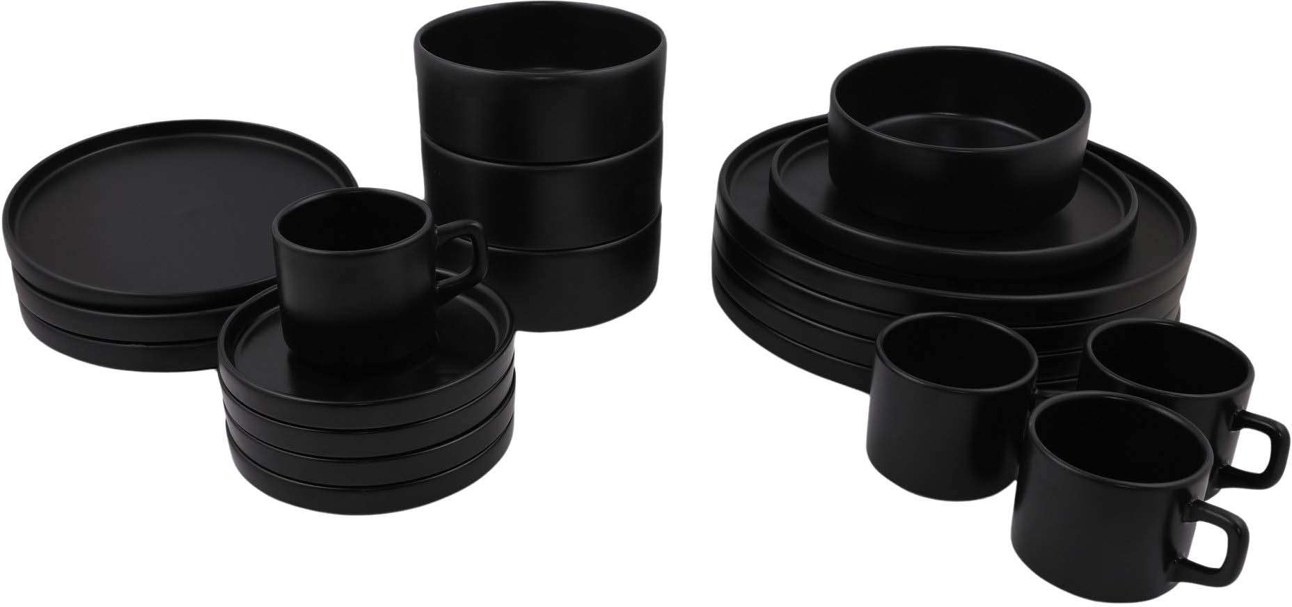 Bols Service Céramique Home Beets Lot De 4 - Noir Mat - Micro-ondes Et Lave-vaisselle
