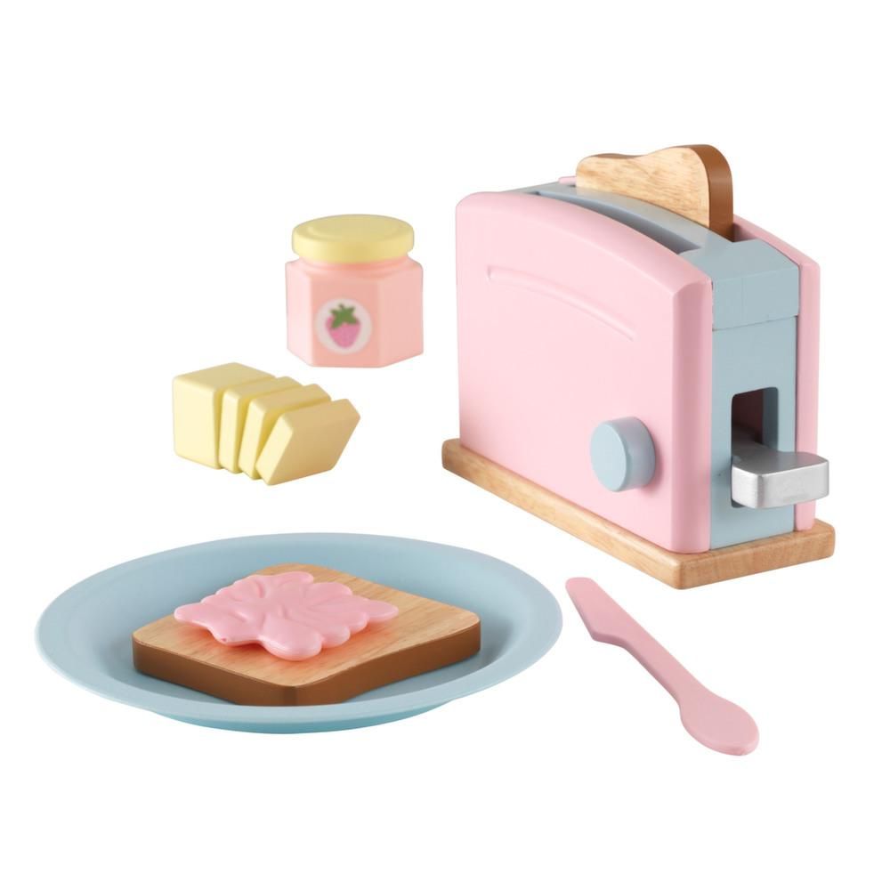 Set grille pain en bois avec accessoires (pastel)