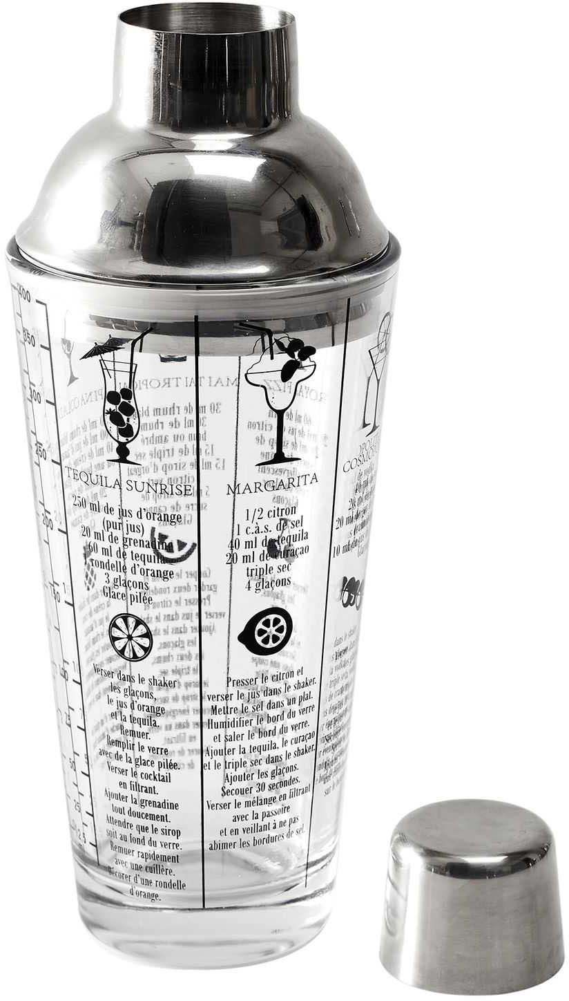Shaker en verre 45 cl avec recettes lounge