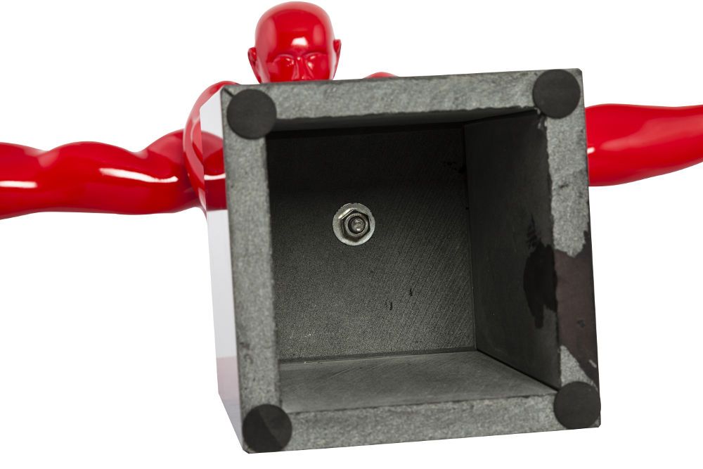 Statue design athléte Dive rouge