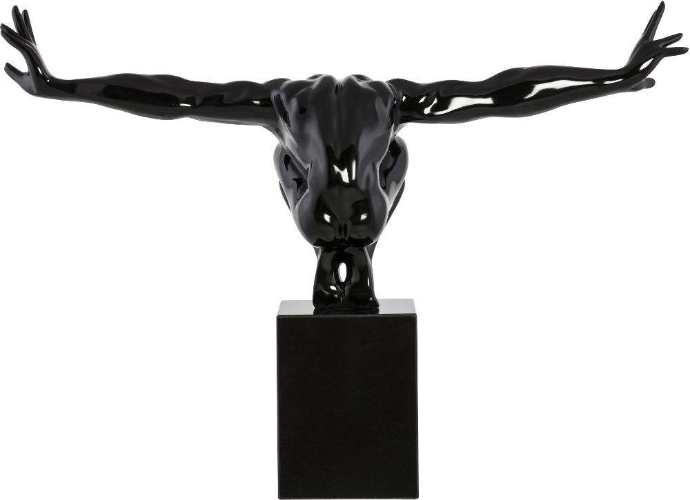 Statue design athléte dive (noir)