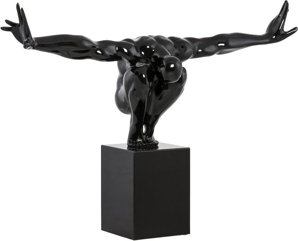 Statue design athléte dive (noir)
