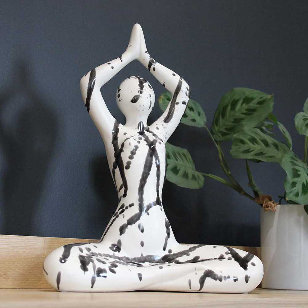 Porte-bougie Statuette Yoga méditation