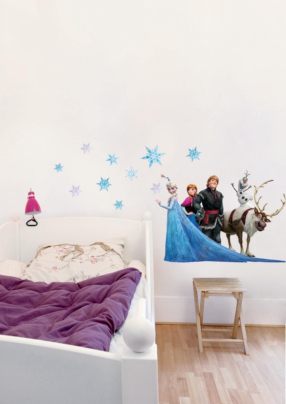 Sticker mural reine des neiges et ses amis