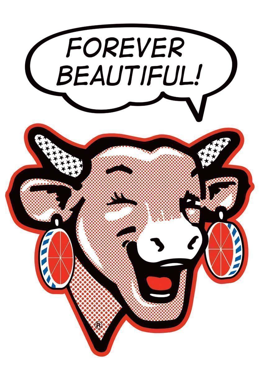 Sticker mural la vache qui rit forever