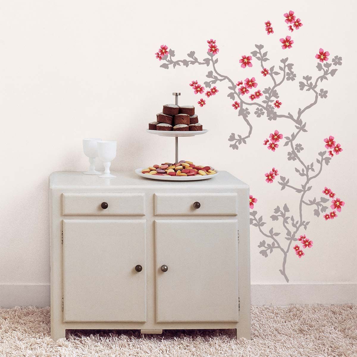 Sticker mural cerisiers du japon