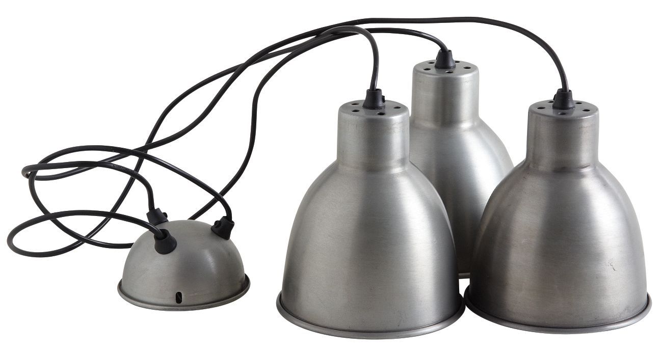 Suspension 3 lampes en zinc