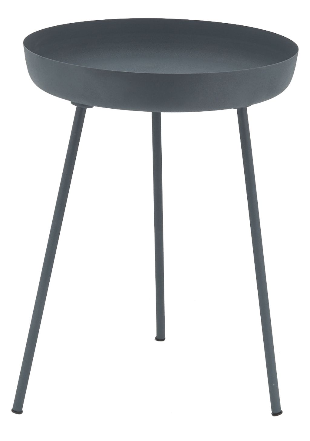 Table d'appoint ronde en métal (bleu )