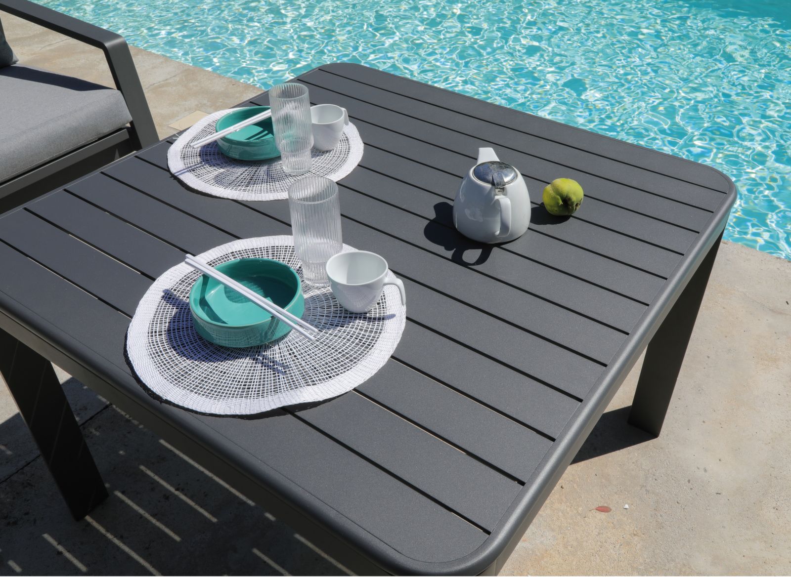 Table basse de jardin en aluminium eos