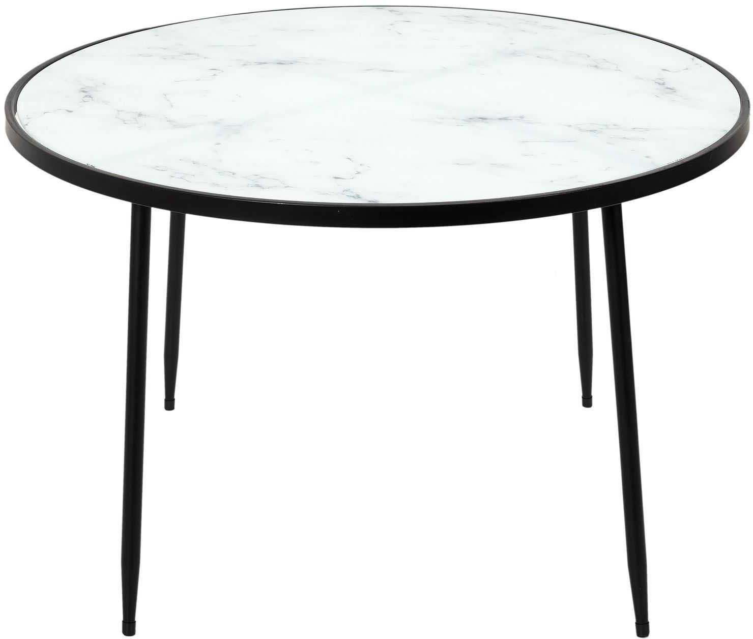 Table basse plateau imitation marbre felicity 75 cm