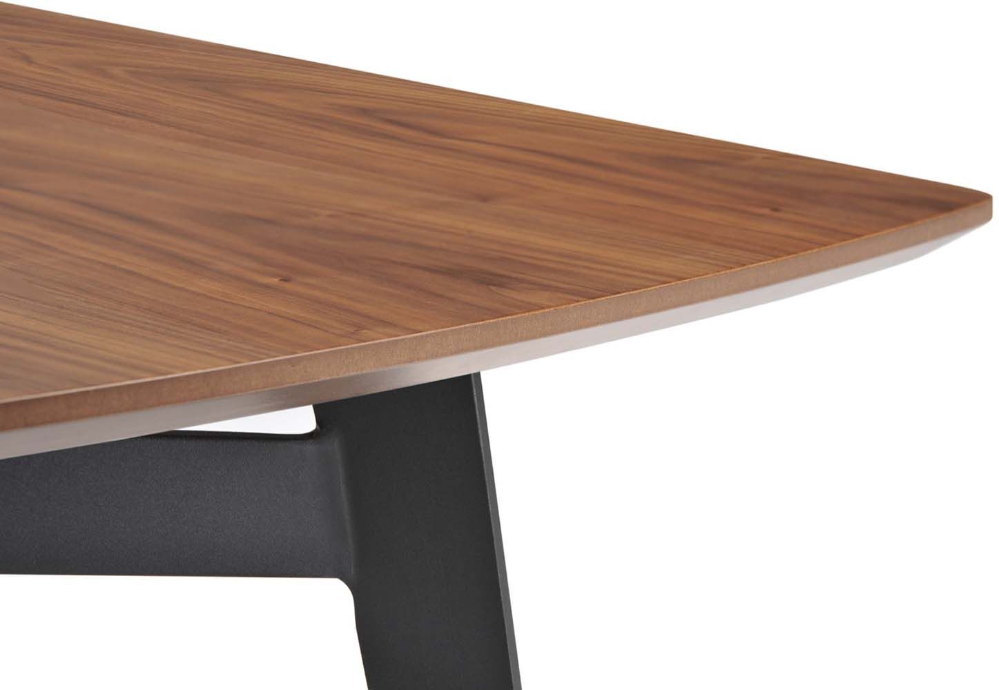Table design en métal et noyer (180 cm)
