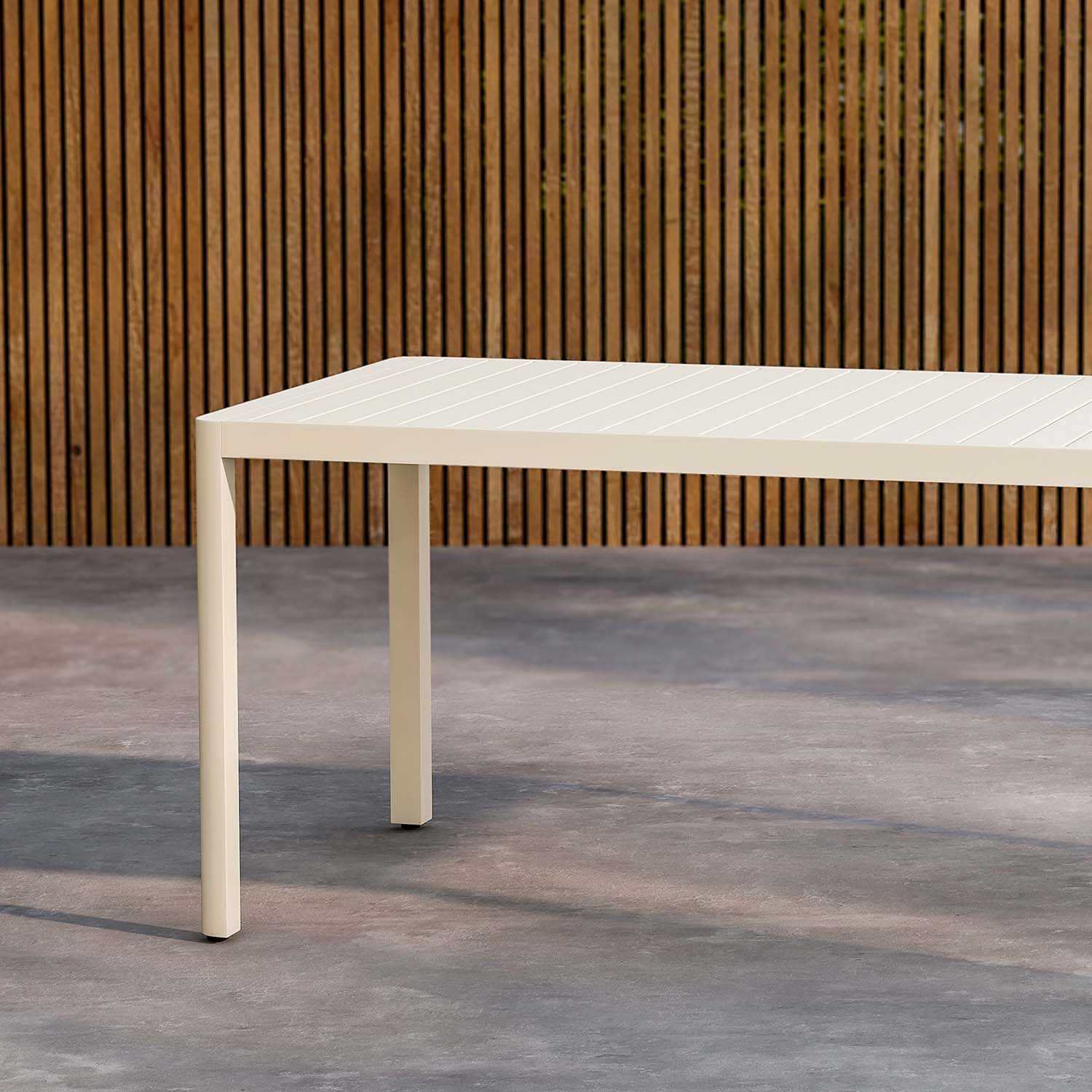 Table extérieure en aluminium 150 x 85 x 72 cm giardini (beige)