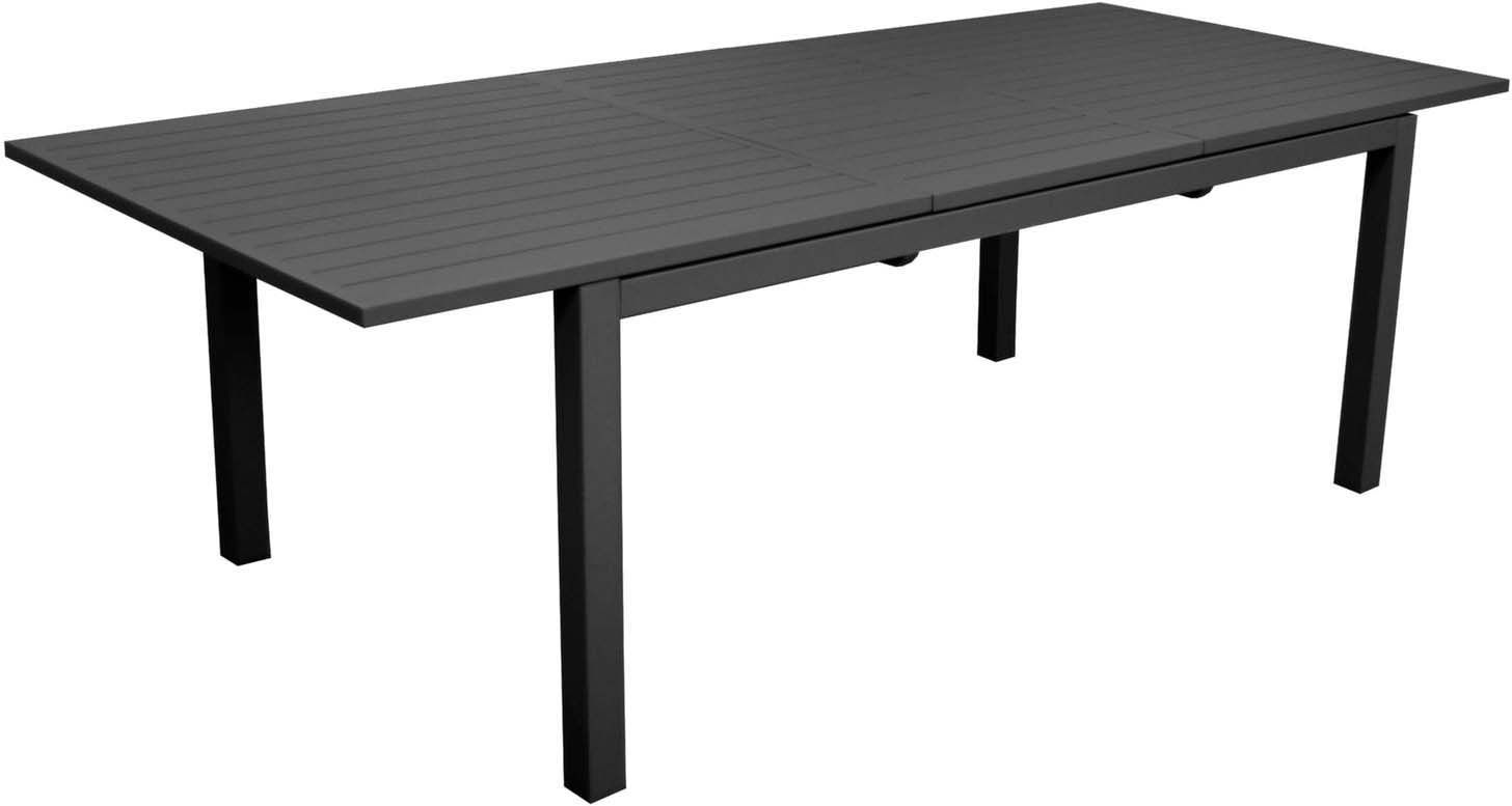Table de jardin en aluminium 160 à 240 cm genes (graphite)