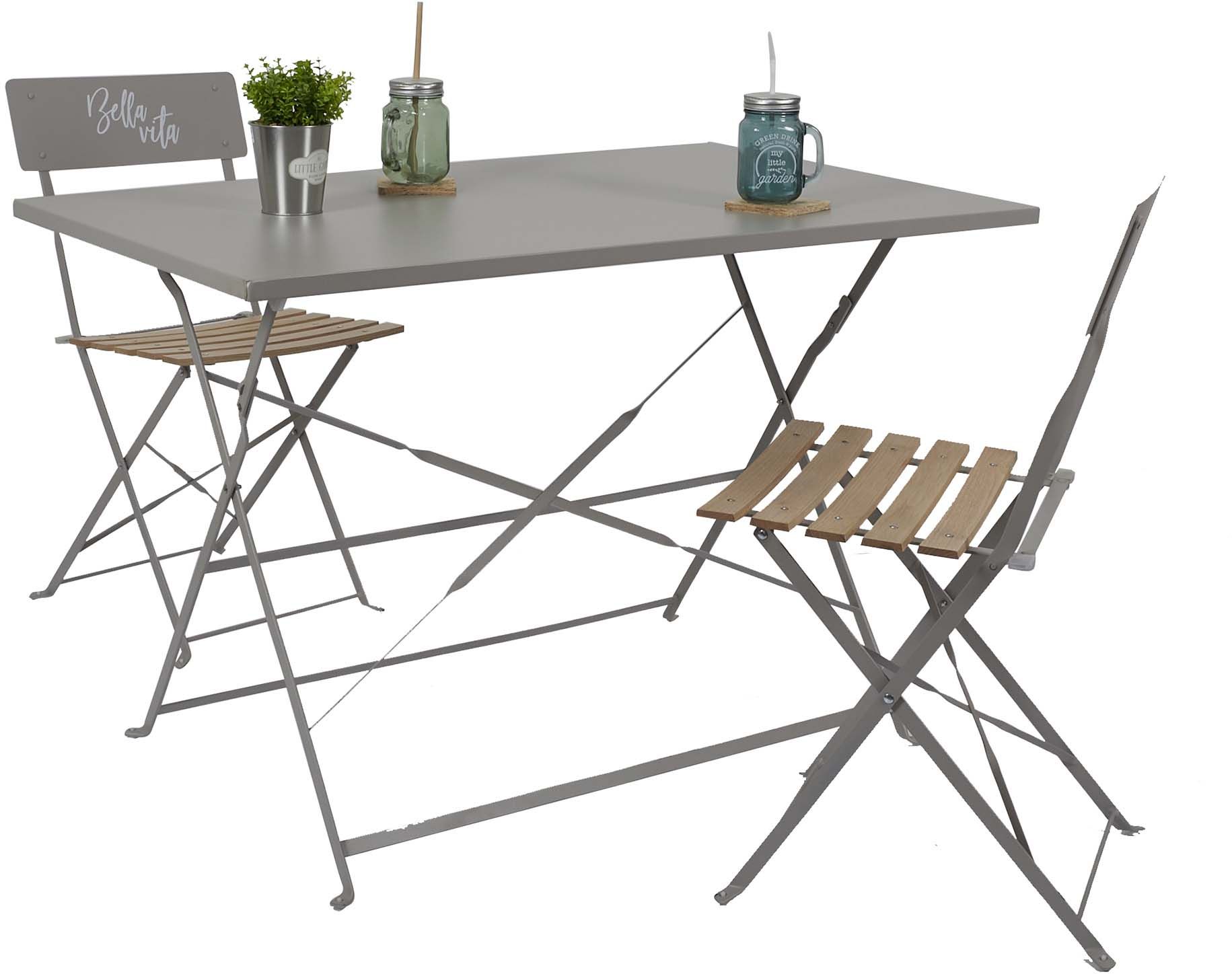 Table de jardin pliante palerme 110 x 70 cm (taupe)