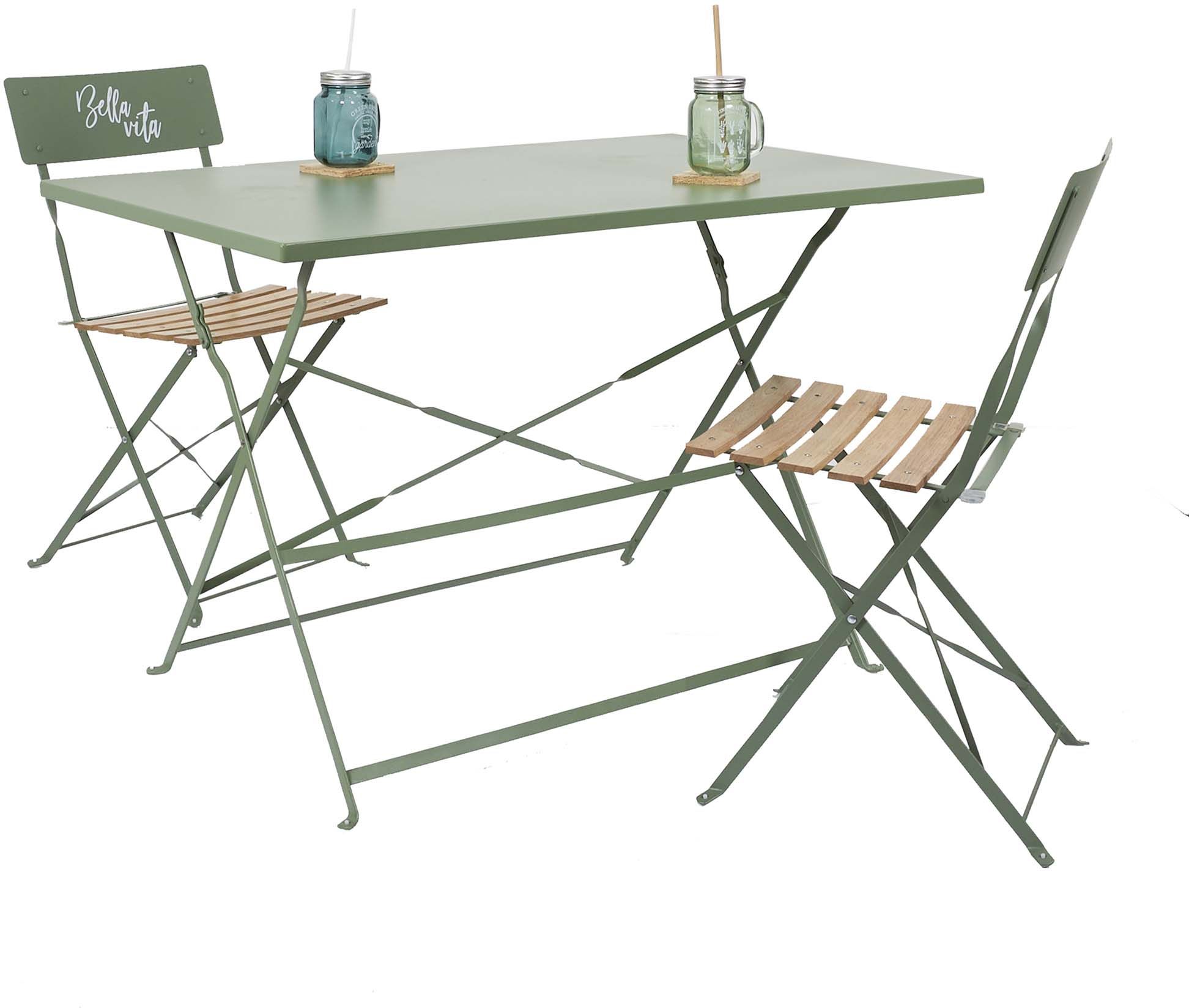 Table de jardin pliante palerme 110 x 70 cm (vert kaki)