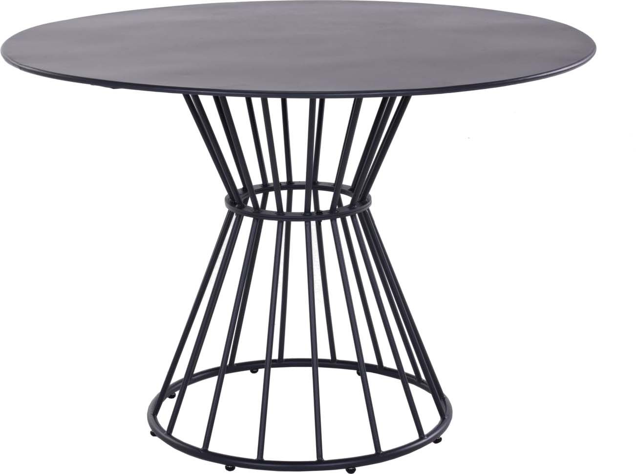 Table de jardin ronde en acier epoxy 110 cm holland