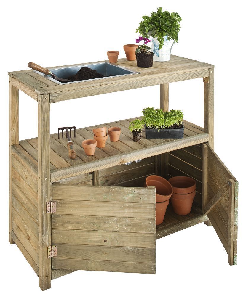 Table jardinage 2 portes + 1 étagère