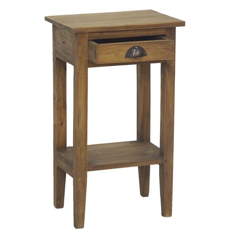 Table de chevet en bois massif Sheesham - NO NAME - Console de nuit - 1 tiroir - Rangement de
