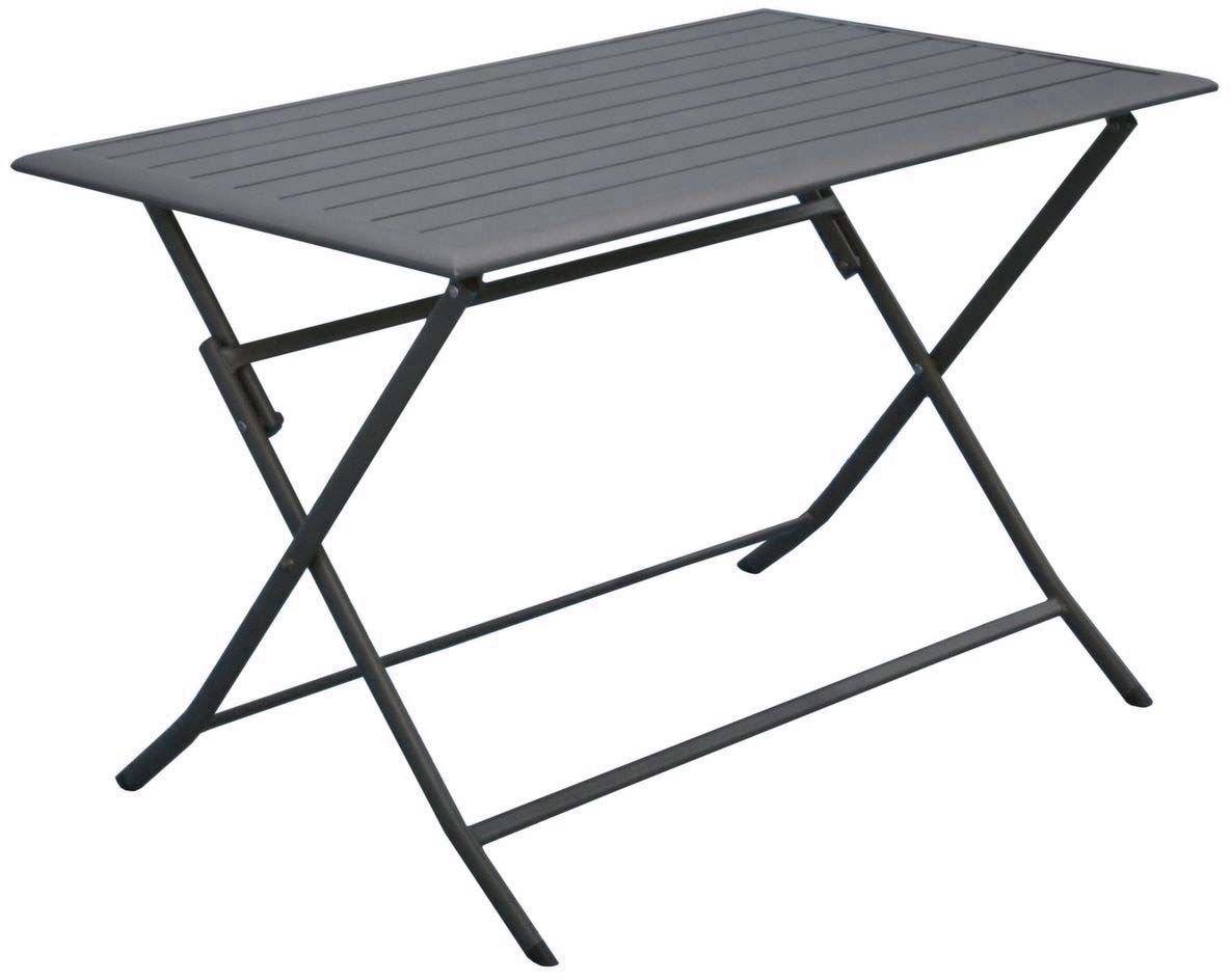 Table pliante en aluminium lorita 110 cm (gris)