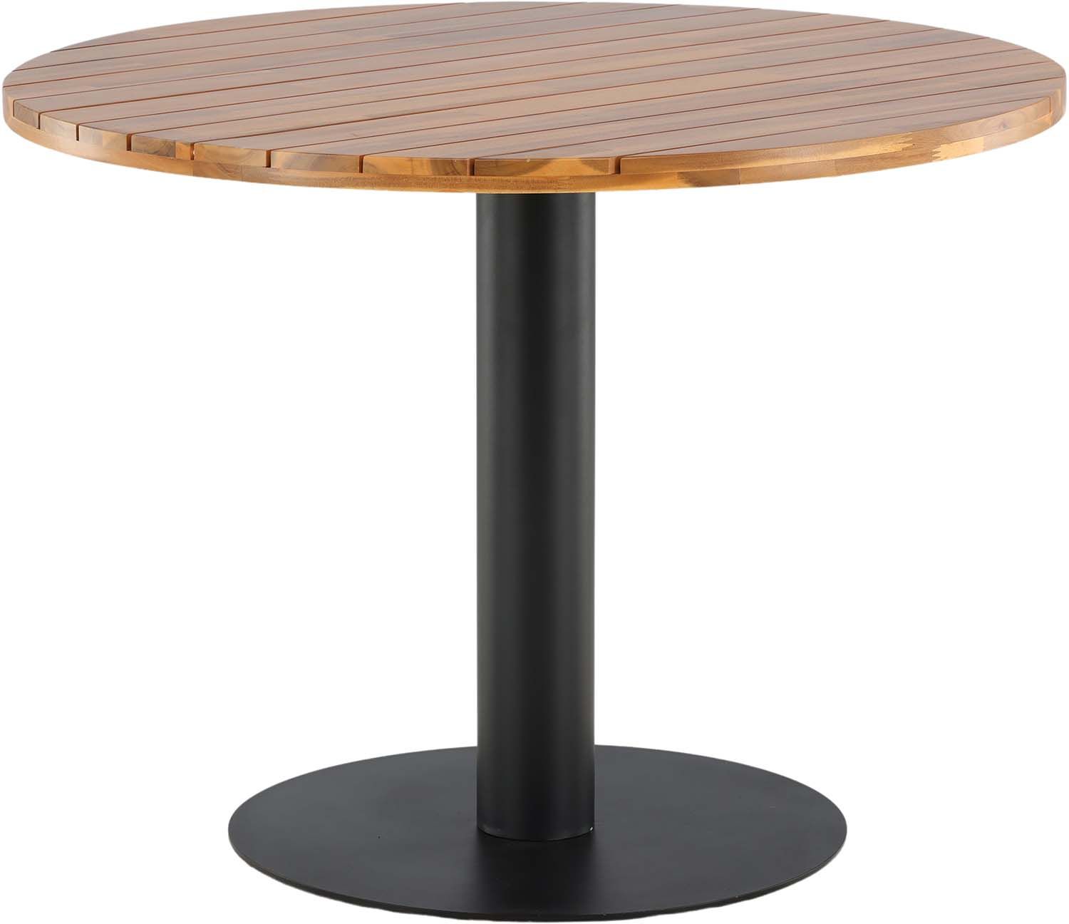 Table ronde de jardin 100 cm en acier et acacia cot