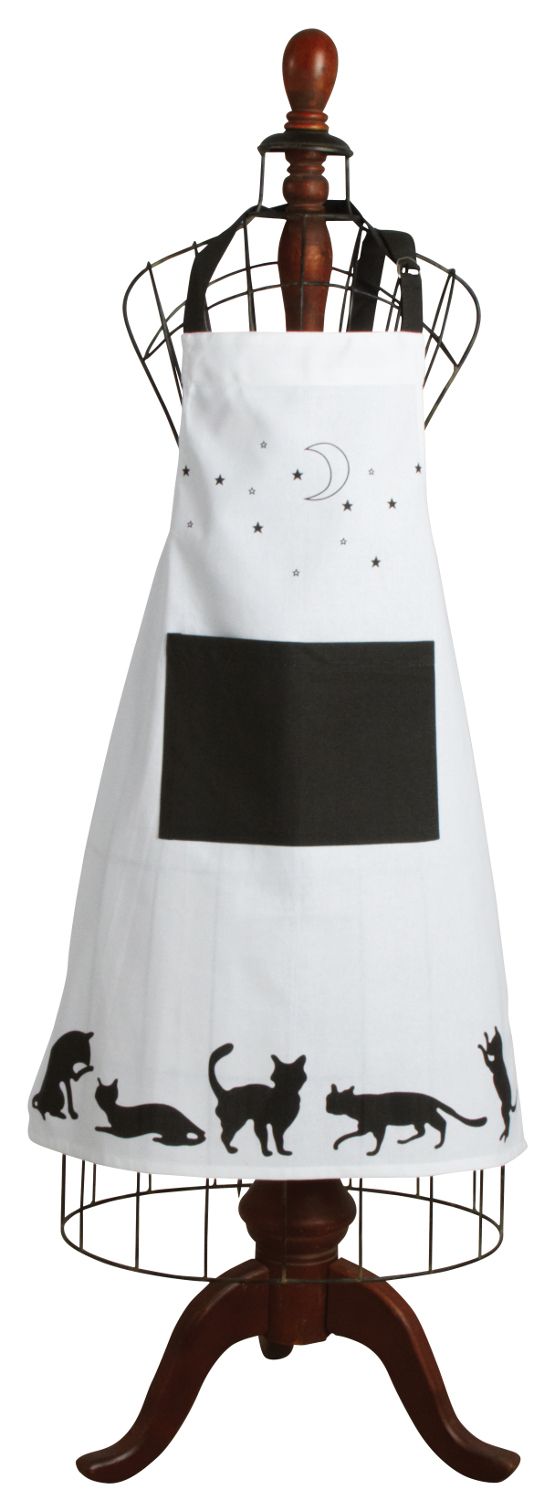 Tablier De Cuisine En Coton Chat Noir Et Blanc Tablier De Cuisine En Coton Chat Noir Et Blanc