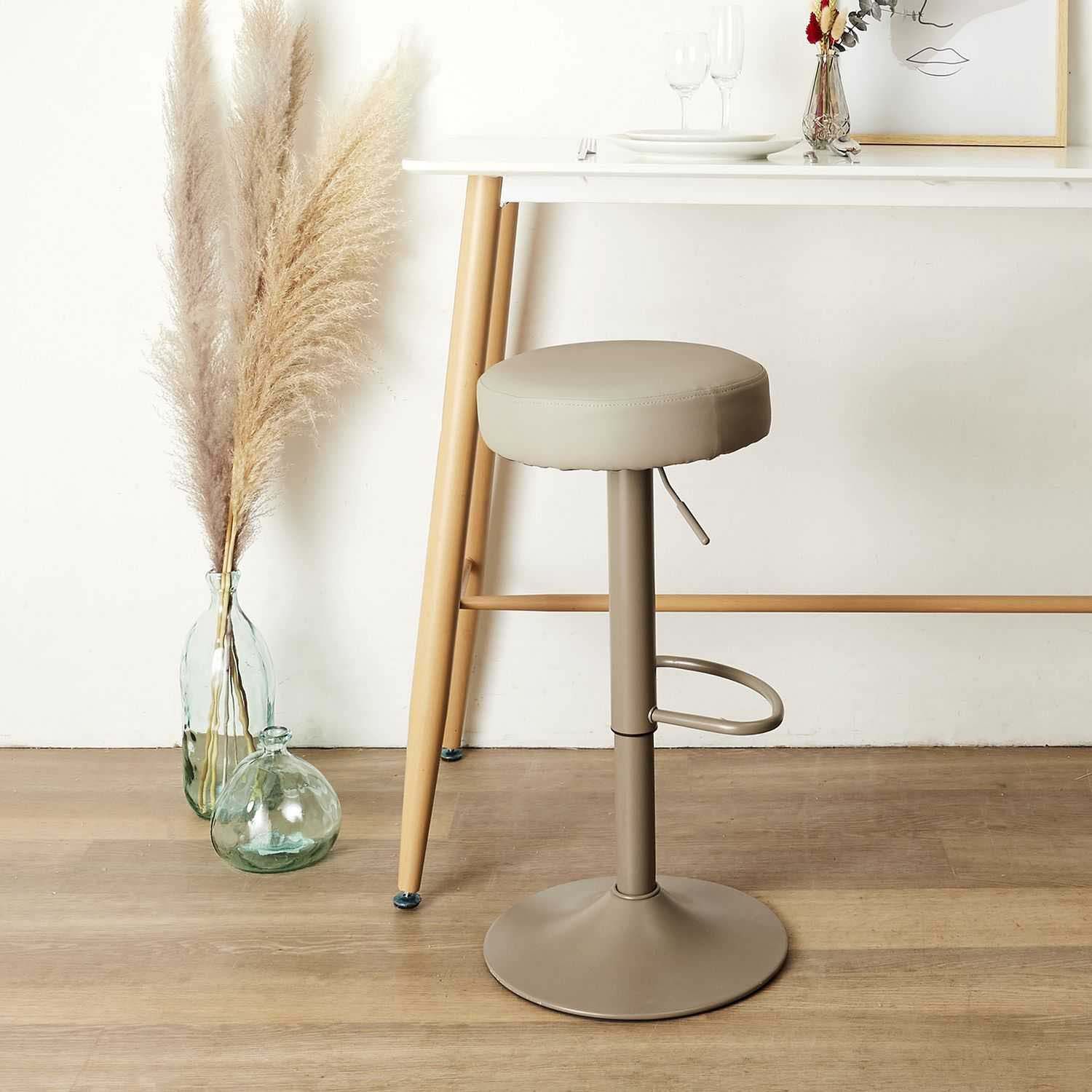 Lot de 2 tabourets de bar réglables en hauteur Casita JUO vert