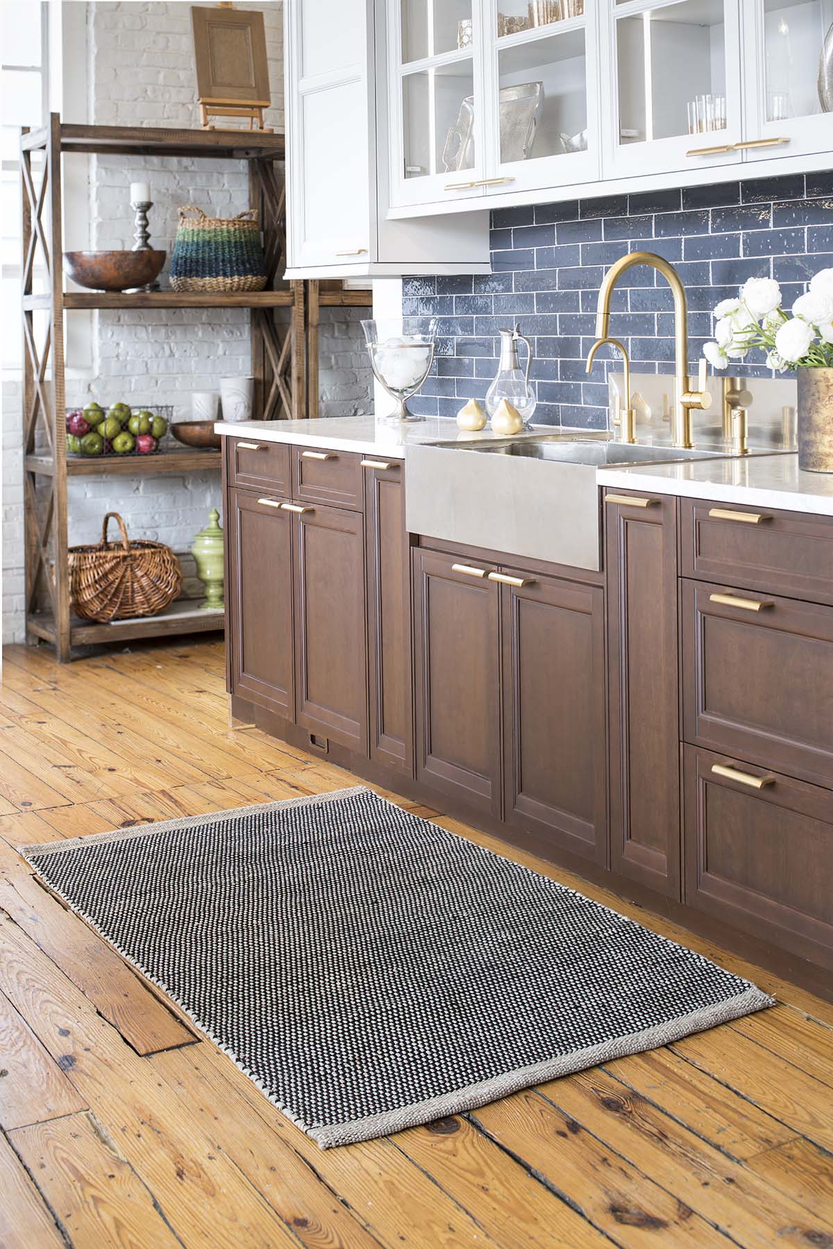Tapis en polyéthylène recyclé kingscote noir et beige (90 ...