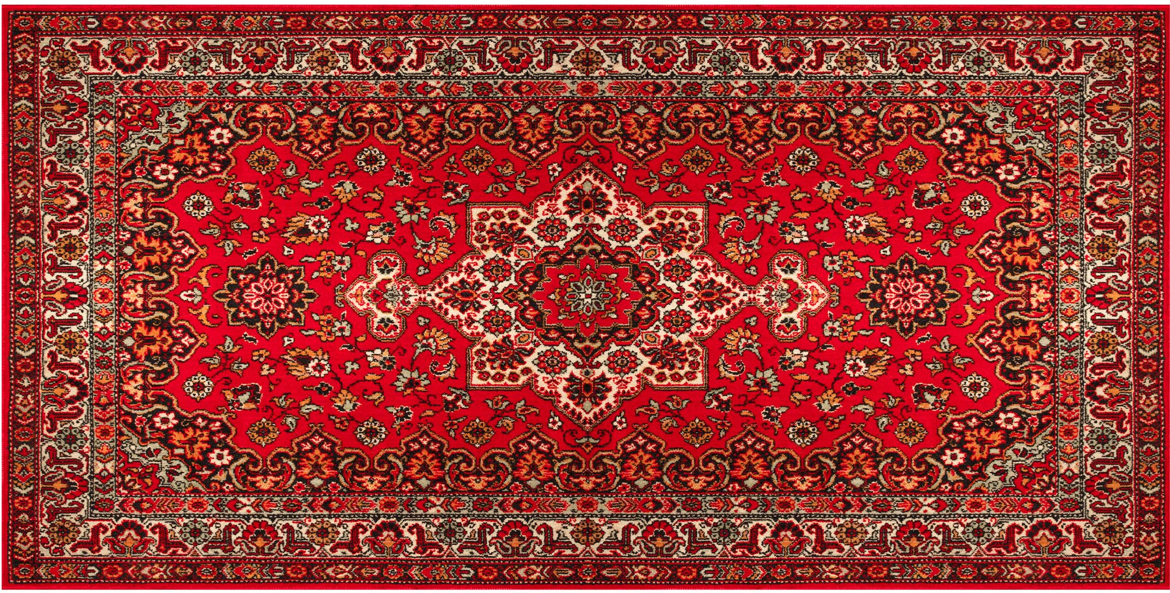 Tapis ancien noué main - France