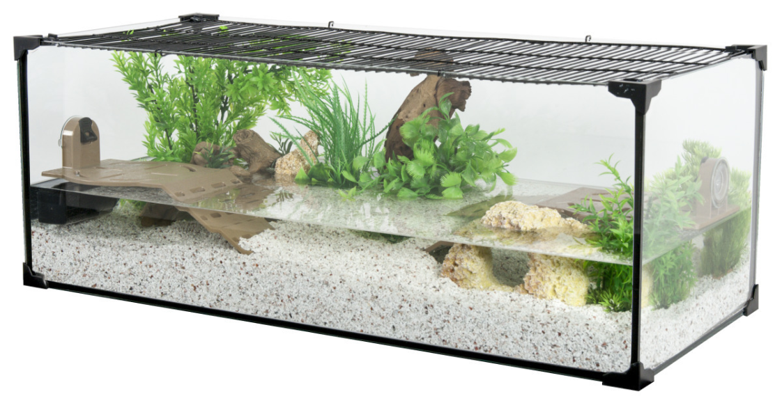 Terrarium pour tortues d'eau karapas 100 (noir)