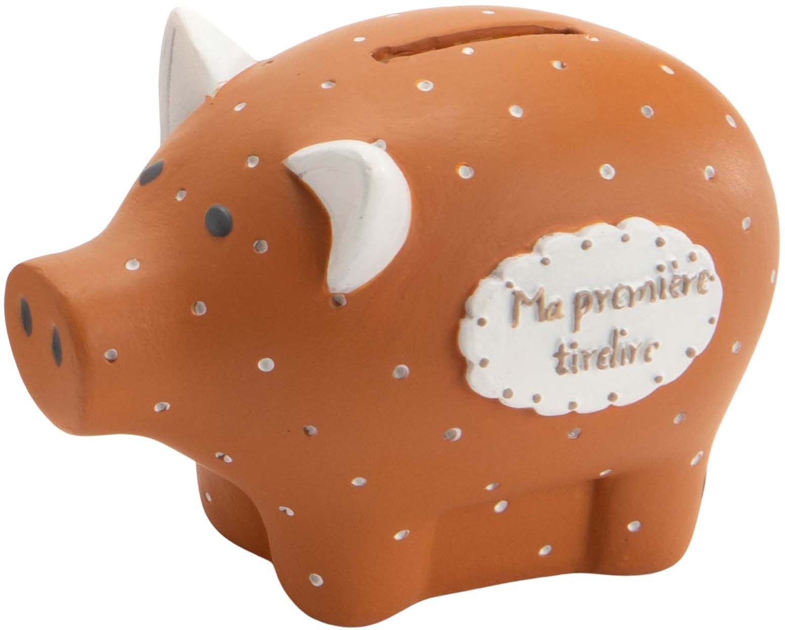 Cochon tirelire ma première tirelire (orange)