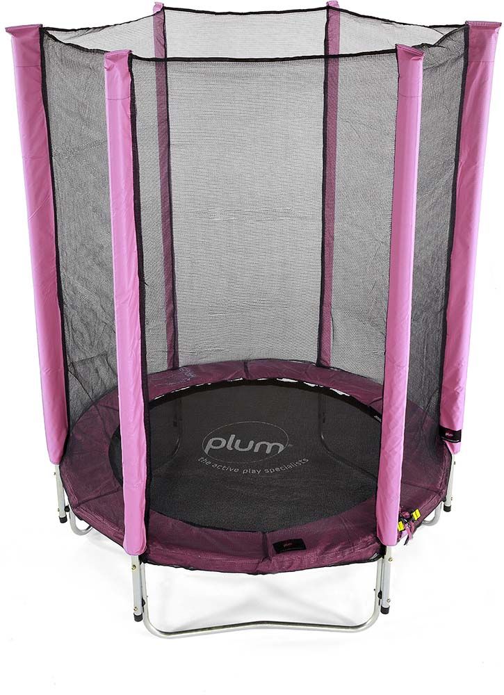 Trampoline avec filet de protection 140 cm (rose)