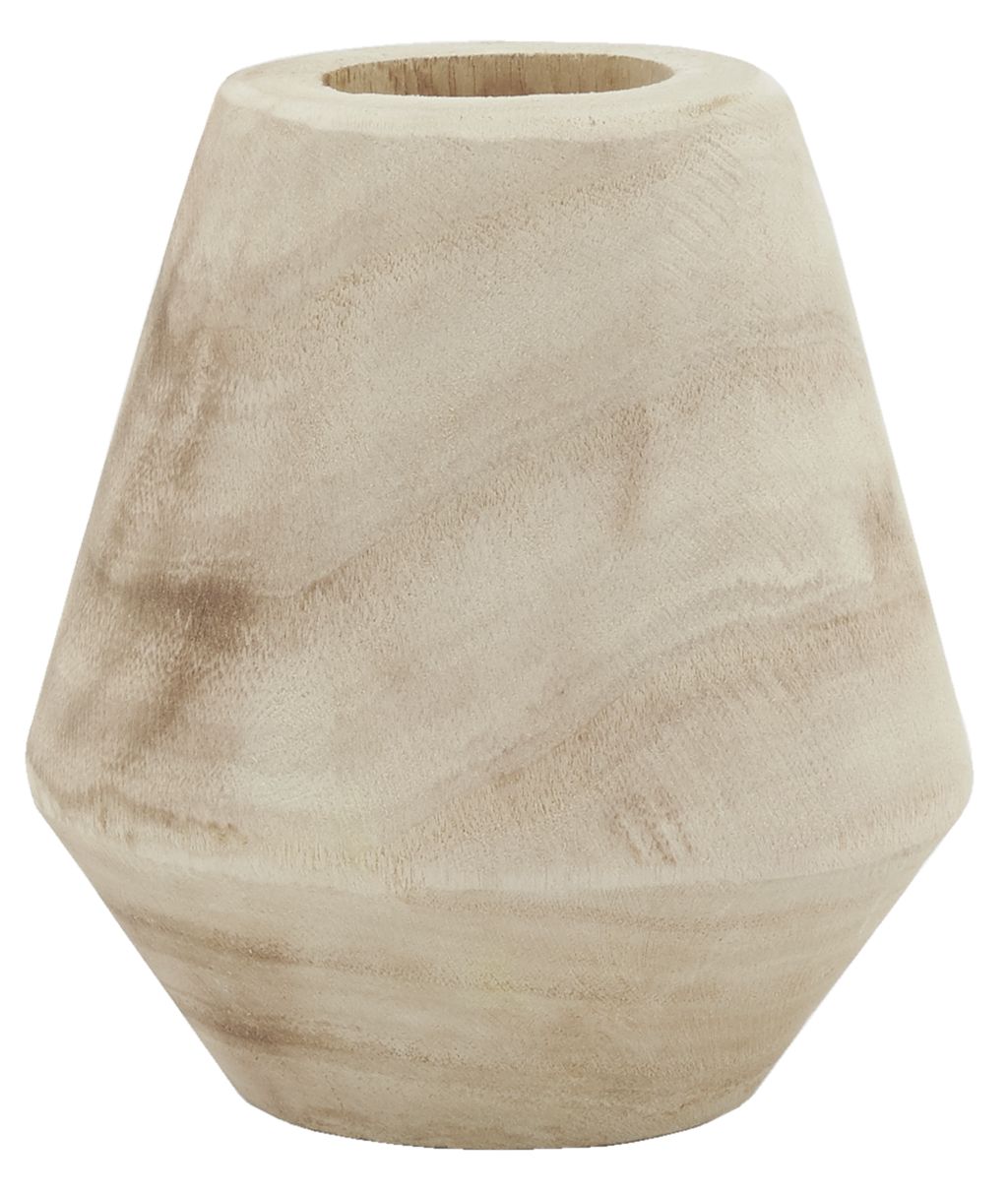 Vase décoratif en bois clair