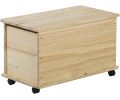 Avis client pour Coffre de rangement en pin massif avec 4 roulettes 69 litres : 5 sur 5