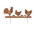 Avis client pour Décor de jardin Poules et Coq en métal vieilli : 5 sur 5