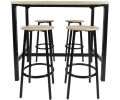Avis client pour Ensemble table mange debout avec 4 tabourets Loka : 5 sur 5