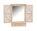 Avis client pour Miroir fenêtre en bois avec tiroirs : 5 sur 5