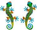 Avis client pour Gecko décoratif en métal et verre multicolore Feuilles : 5 sur 5