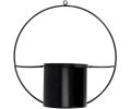 Avis client pour Jardinière déco ronde d'intérieur en métal noir : 2 sur 5