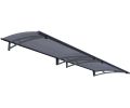 Avis client pour Marquise de porte en aluminim gris et polycarbonate teinté gris Aquila : 5 sur 5
