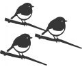 Avis client pour Oiseaux à planter mini rouge -gorge en acier corten (Lot de 3) : 5 sur 5
