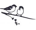 Avis client pour Oiseaux sur pique couple de moineaux en acier corten : 5 sur 5