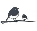 Avis client pour Oiseaux sur pique couple de rouge-gorge en acier corten : 5 sur 5