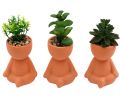 Avis client pour Plante artificielle pot en terracotta bonhomme (lot de 3) : 1 sur 5