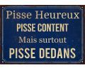 Avis client pour Plaque en métal humour 21 x 15 cm : 5 sur 5