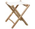 Avis client pour Tabouret pliant en bambou avec assise coton : 5 sur 5