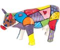Avis client pour Vache en dolomite peinture multicolore : 5 sur 5