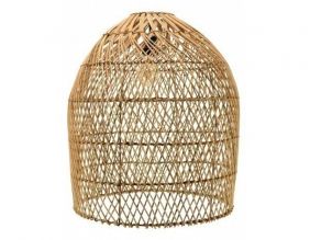 Abat-jour nasse en rotin naturel