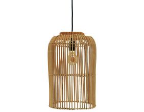 Abat-jour rond en rotin naturel ajouré (Hauteur 40cm)