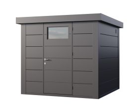 Abri de jardin moderne en acier porte simple 5,7 m² Eleganto 2424 (Anthracite)