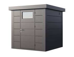 Abri de jardin moderne en acier porte simple 4,3 m² Eleganto 2121 (Anthracite)